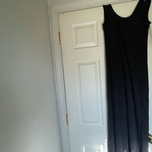super cute long black dress